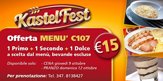 kastelfest menu evento
